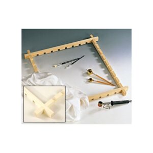 Adjustable silk frame; castellated 75cm